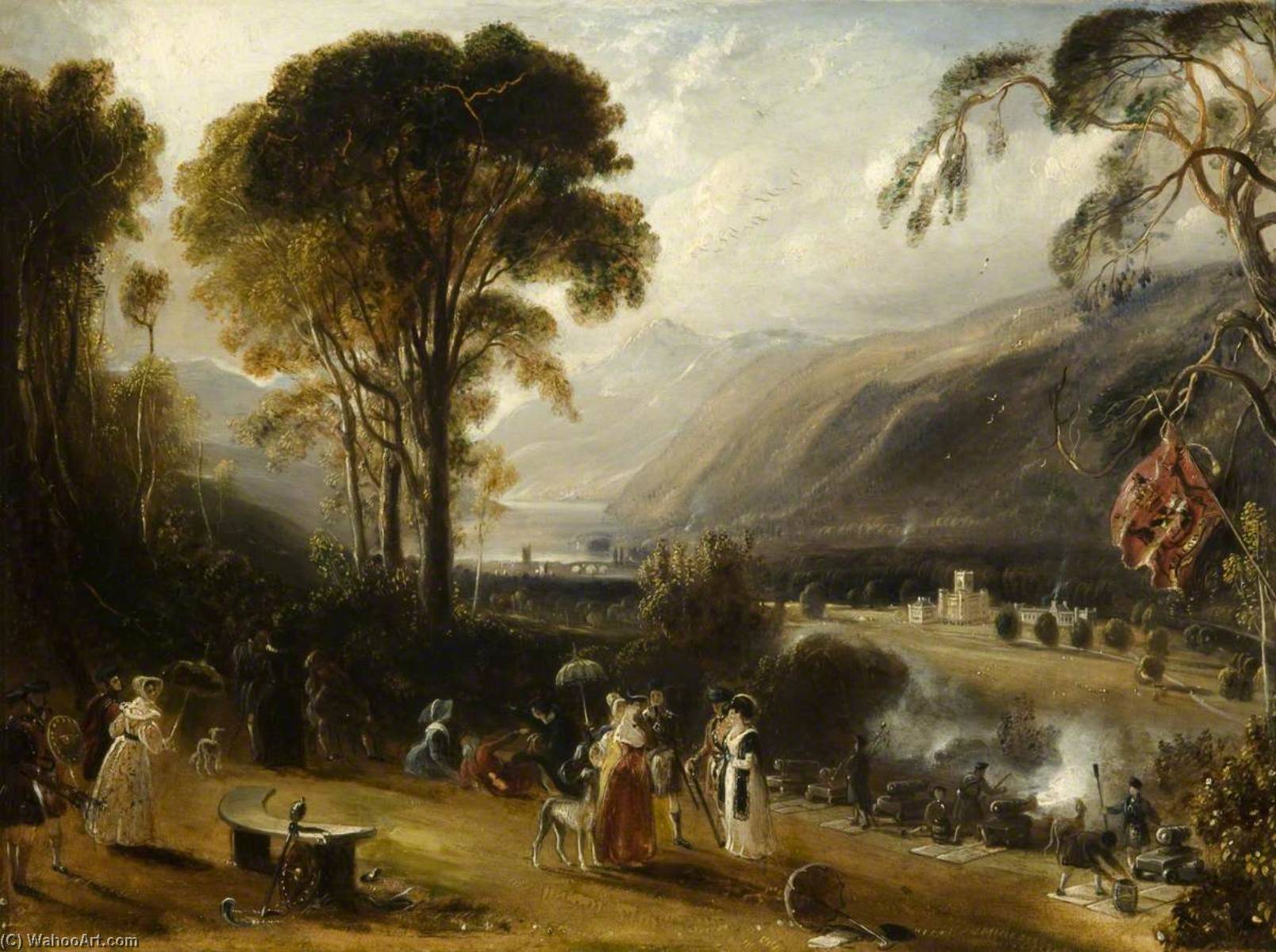 Feu De Joie, Taymouth Castle — David Octavius Hill