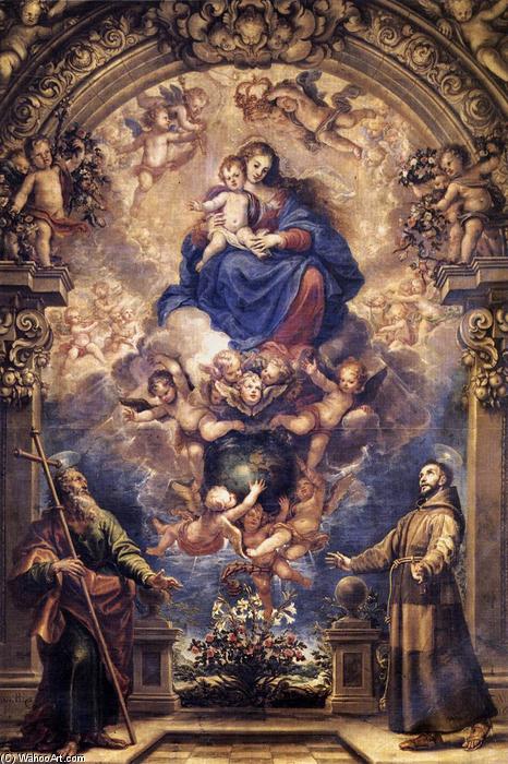 Virgin And Child With Sts Philip And Francis — Francisco Rizi