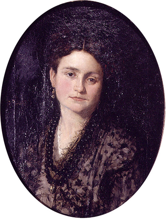 Retrato De Dona Teresa Martinez Esposa Del Pintor — Ignacio Pinazo Camarlench
