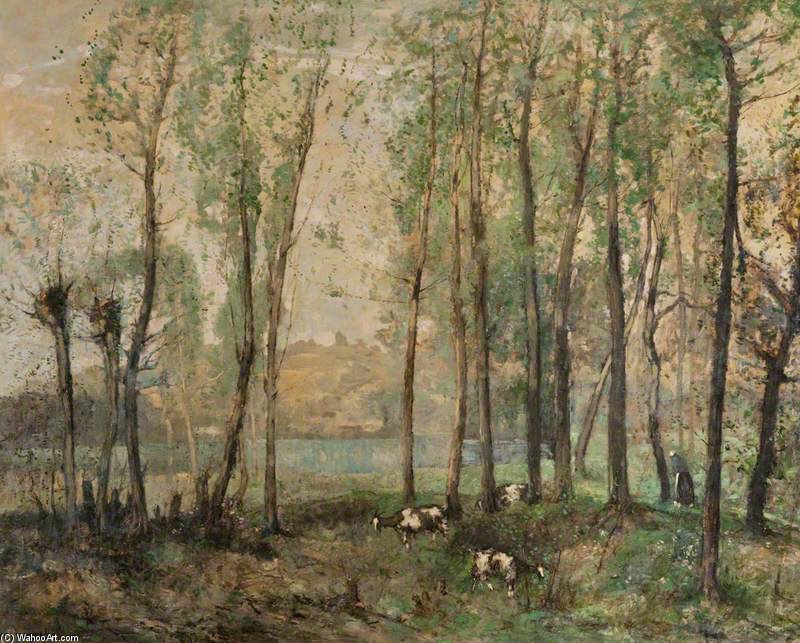 Landscape With Peasant Woman And Goats — William Alfred Gibson