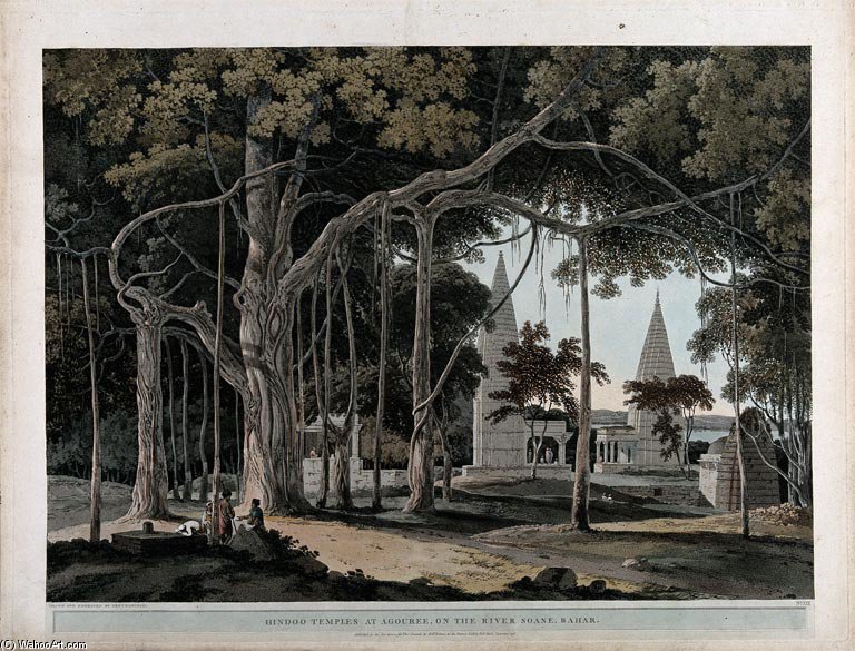 Banyan Tree With Hindu Temples — Thomas Daniell