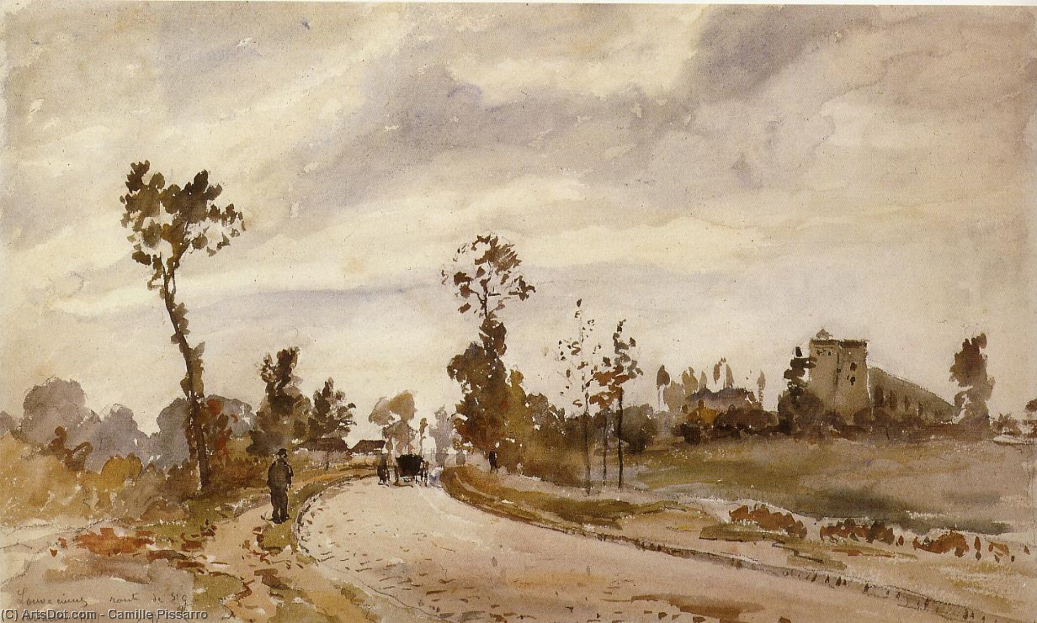 Road To Saint Germain, Louveciennes — Camille Pissarro