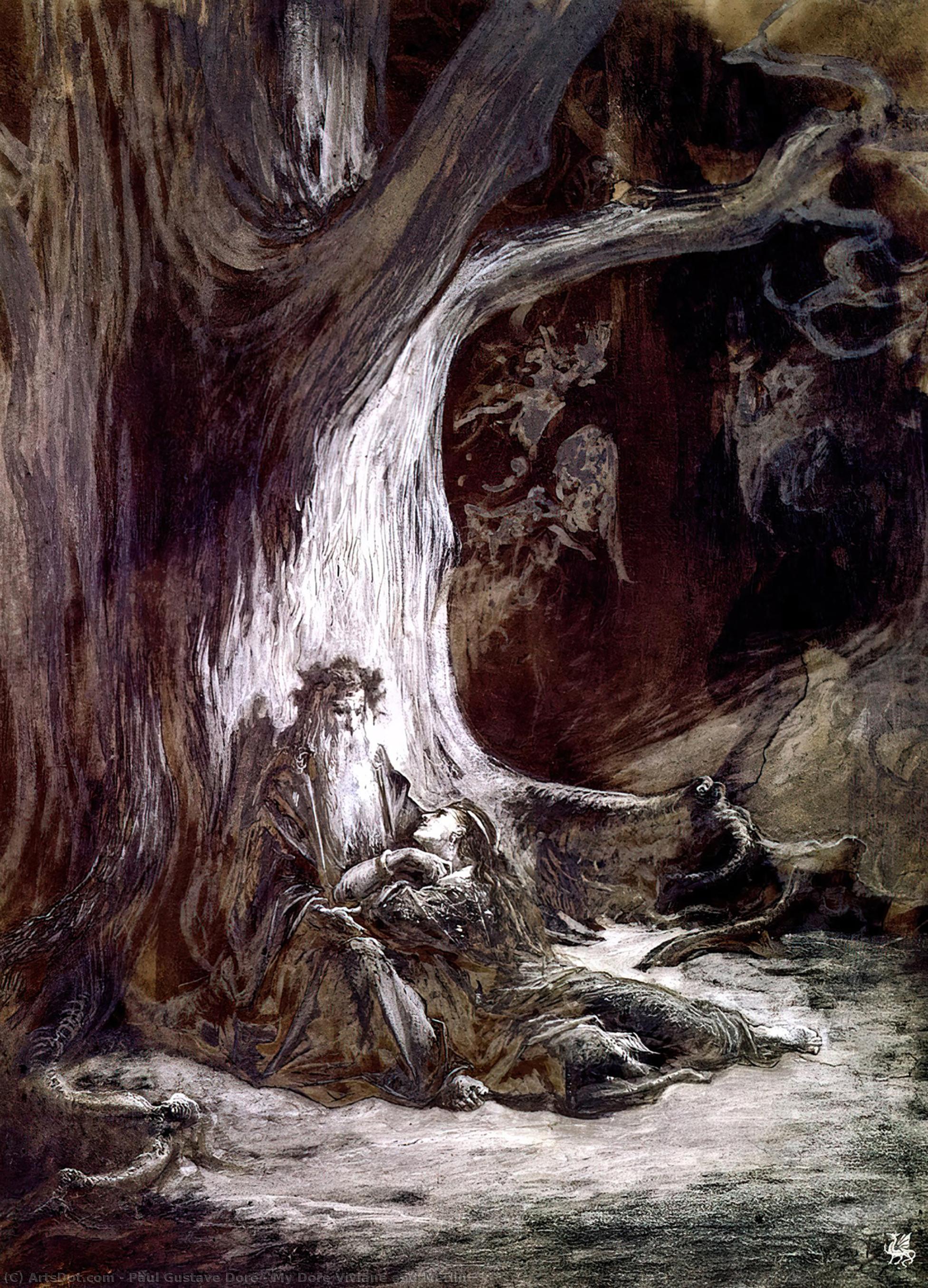 My Dore Viviane And Merlin — Paul Gustave Doré