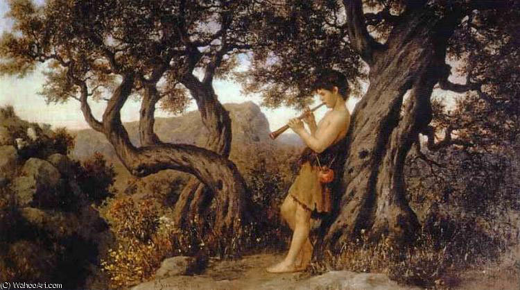 A Shepherd Playing Flute — Henryk Hector Siemiradzki