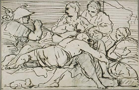 Delilah Delivering Samson The Philistines — Luca Giordano