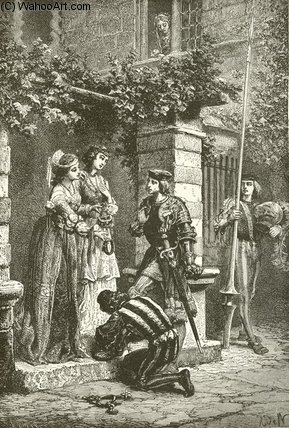 Bayard Taking Leave Of The Ladies — Alphonse De Neuville