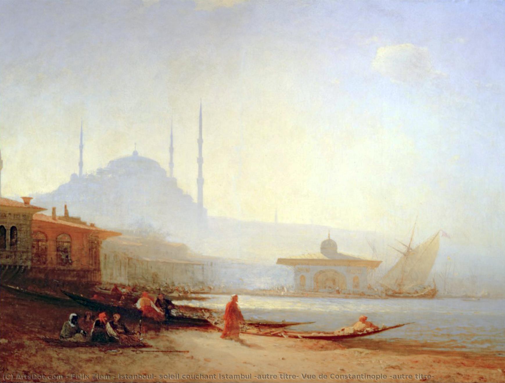 Istanboul, Soleil Couchant Istambul (autre Titre) Vue De Constantinople (autre Titre) — Felix Ziem