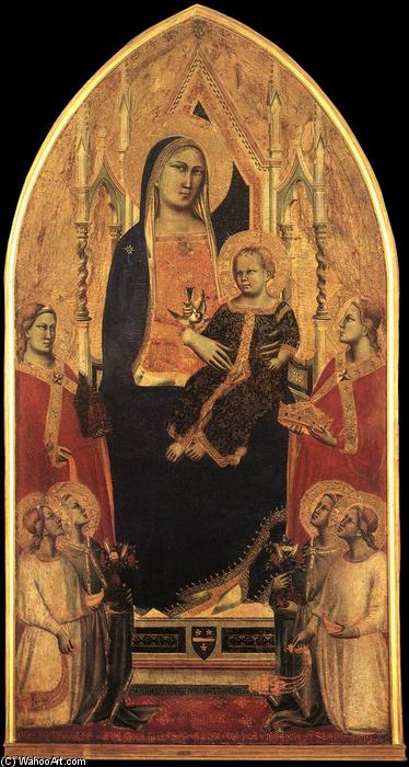 Madonna And Child Enthroned With Angels And Saints — Taddeo Gaddi