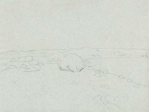 Sketch Of Landscape With Boulders — Nicholas Roerich