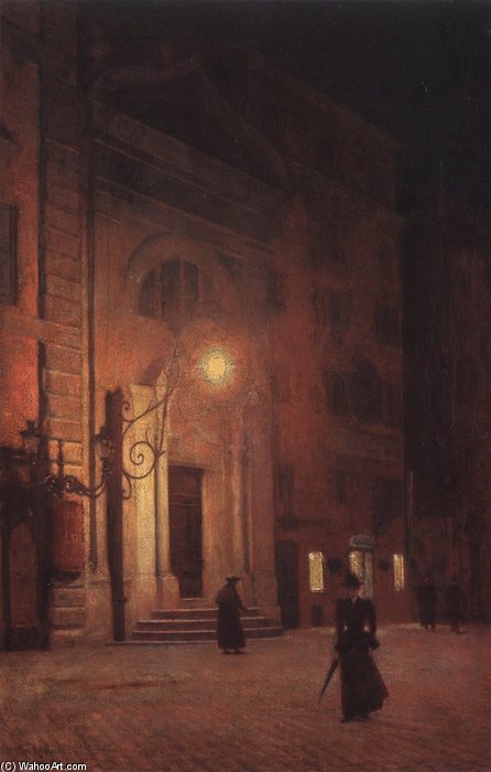 Street At Night — Aleksander Gierymski