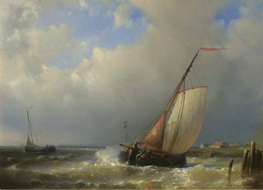 A Barge In A Stiff Breeze — Abraham Hulk Senior