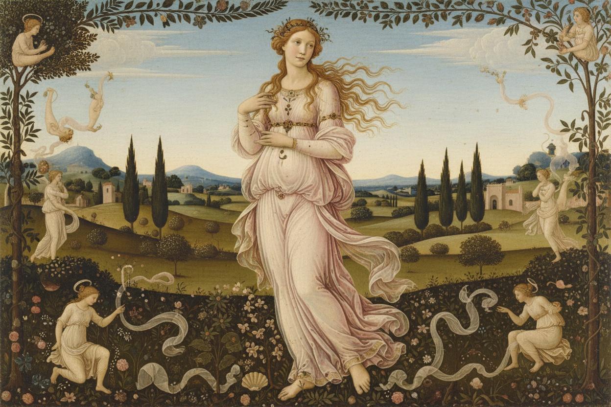 Ethereal Radiance: An Allegory Of The Vernal Bloom — Jacques Villedieu