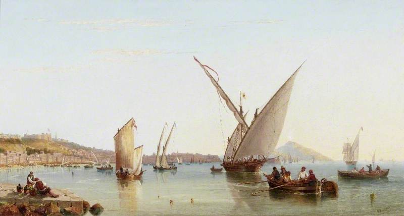 Shipping In The Bay Of Naples — John Wilson Carmichael