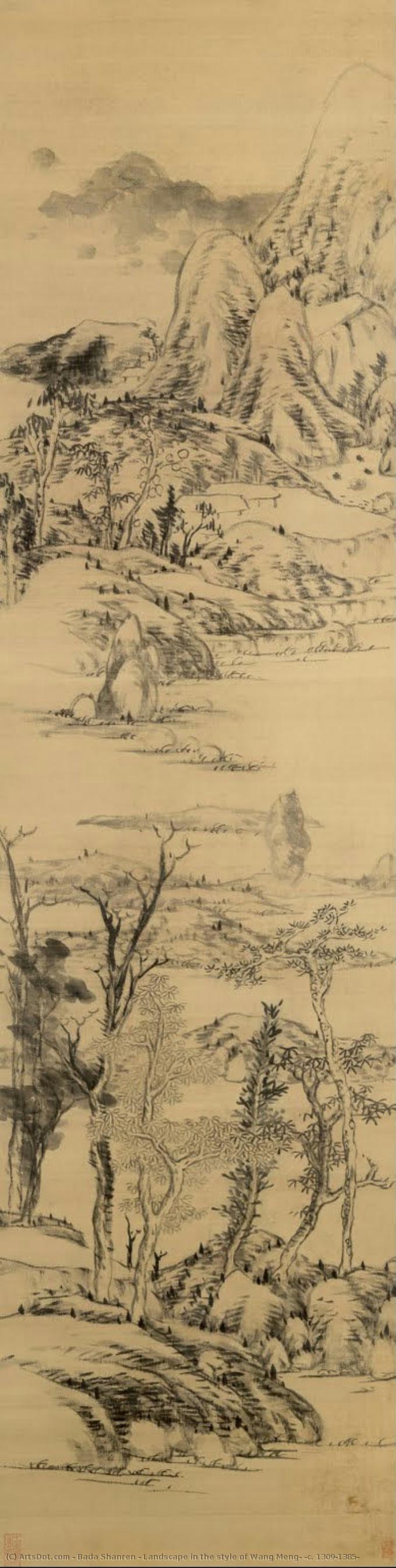 Landscape In The Style Of Wang Meng, (c. 1309-1385) — Bada Shanren