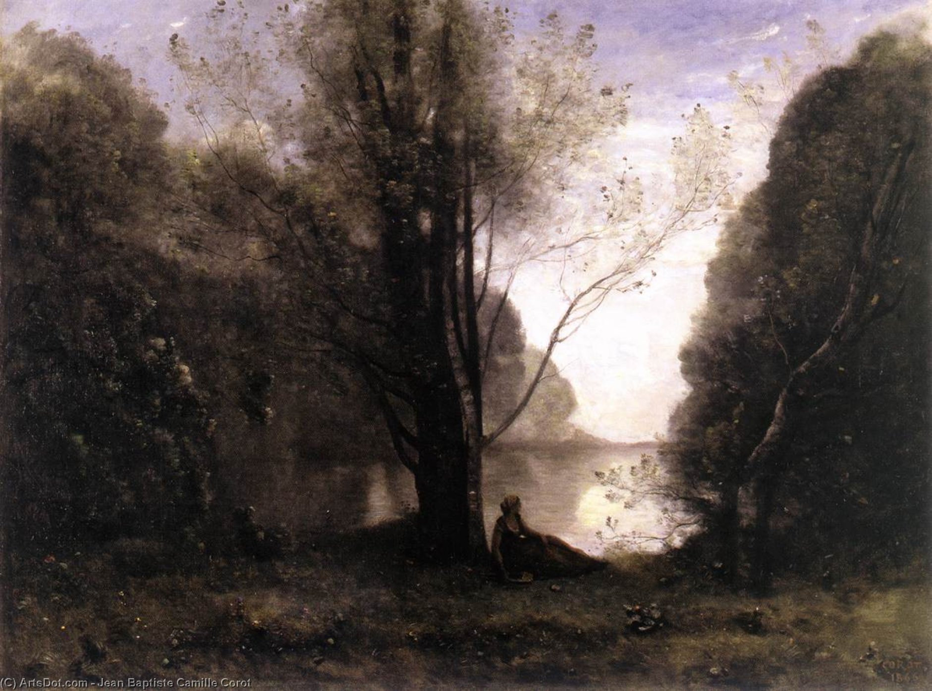 The Solitude. Recollection Of Vigen, Limousin — Jean-baptiste-camille Corot