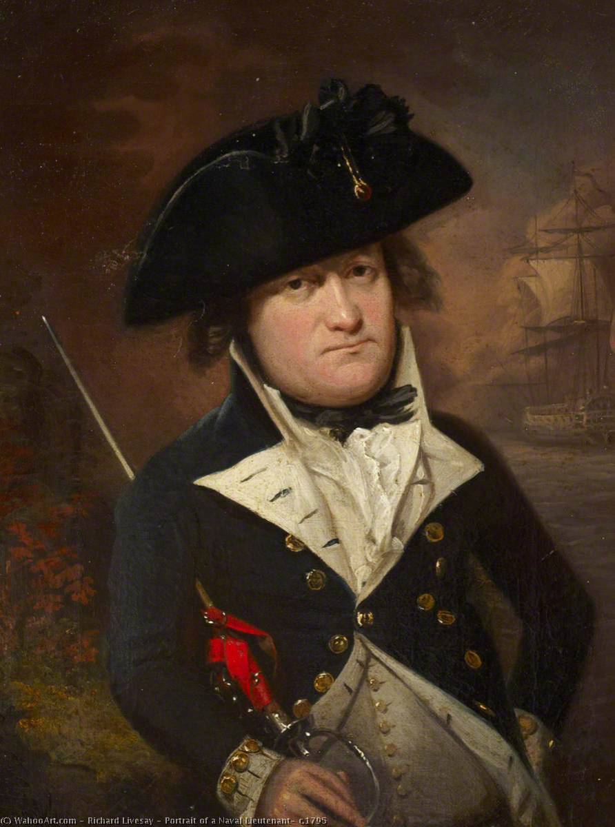Portrait Of A Naval Lieutenant, C.1795 — Richard Livesay