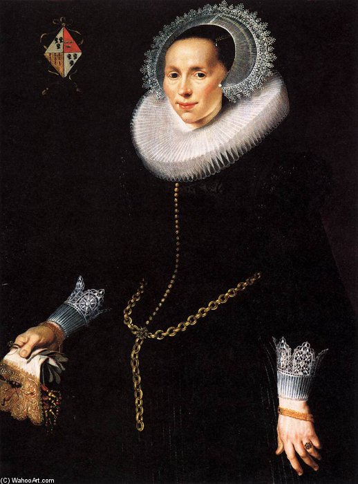 Portrait Of Johanna Le Maire — Nicolaes Eliaszoon Pickenoy