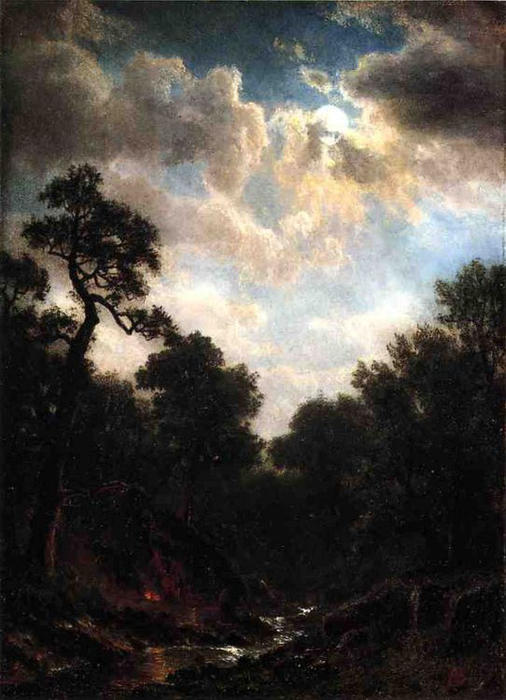 Moonlit Landscape 2 — Алберт Бирштадт