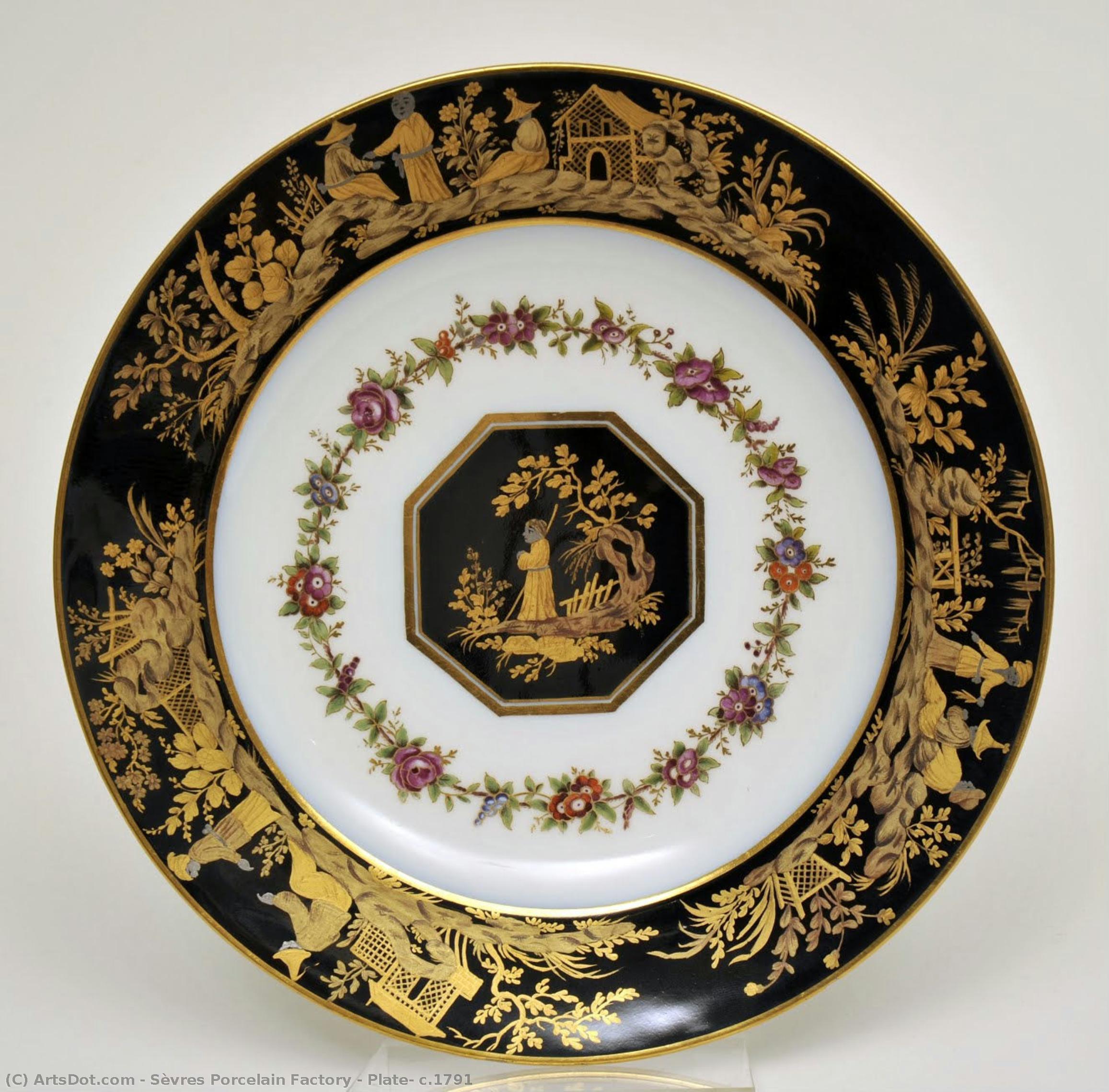 Plate, C.1791 — Sèvres Porcelain Factory