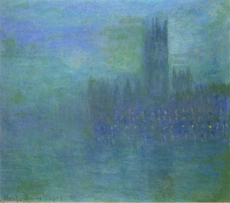 Houses Of Parlilament, Fog Effect — Claude Monet