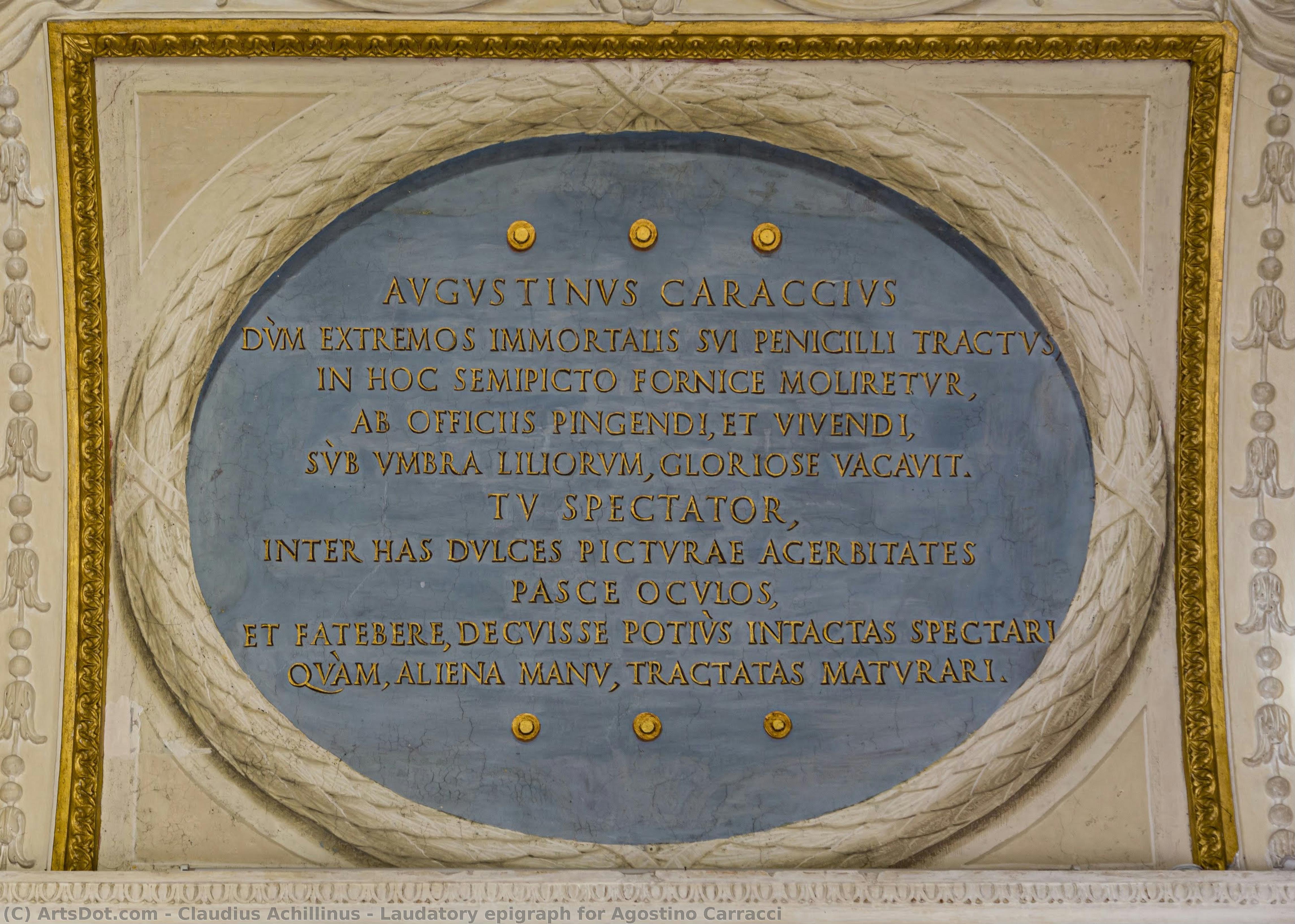 Laudatory Epigraph For Agostino Carracci — Claudius Achillinus