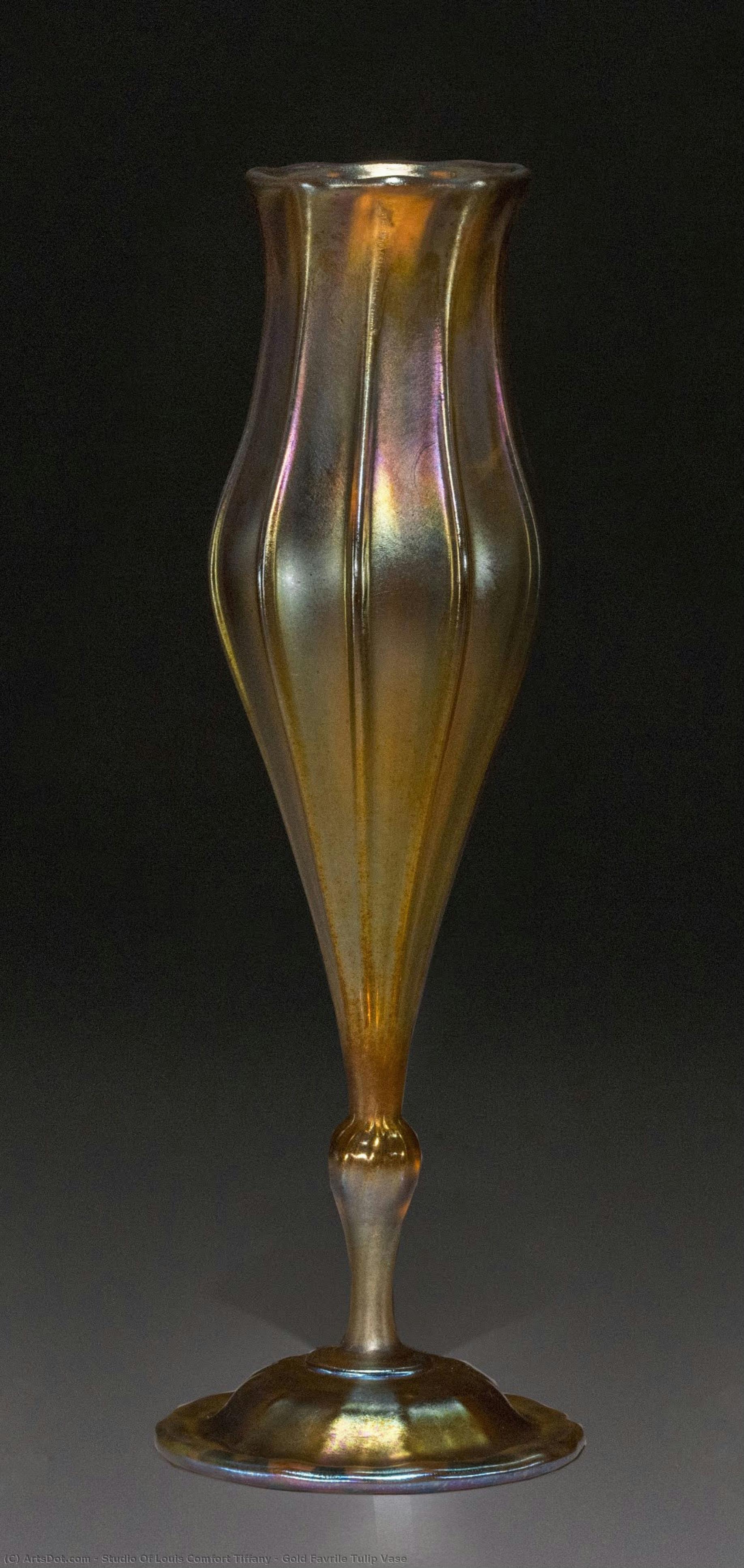 Gold Favrile Tulip Vase — Studio Of Louis Comfort Tiffany