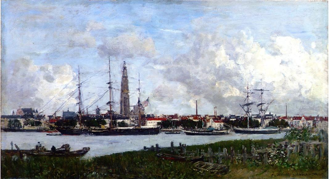 Antwerp, The Port — Eugène Louis Boudin