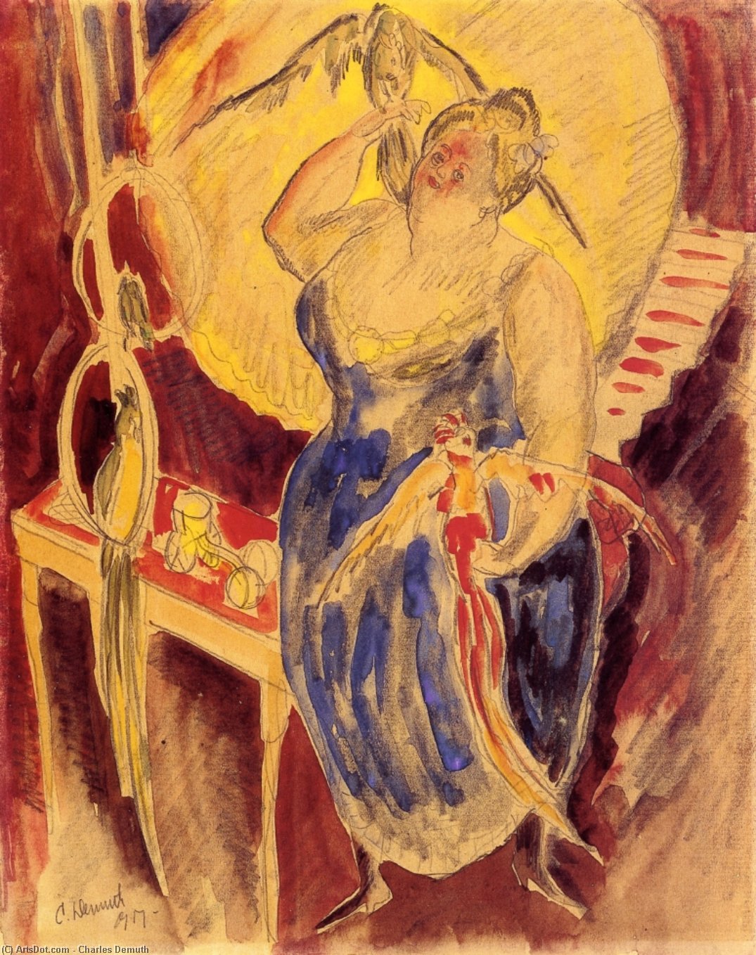 Vaudeville-bird Woman — Charles Demuth