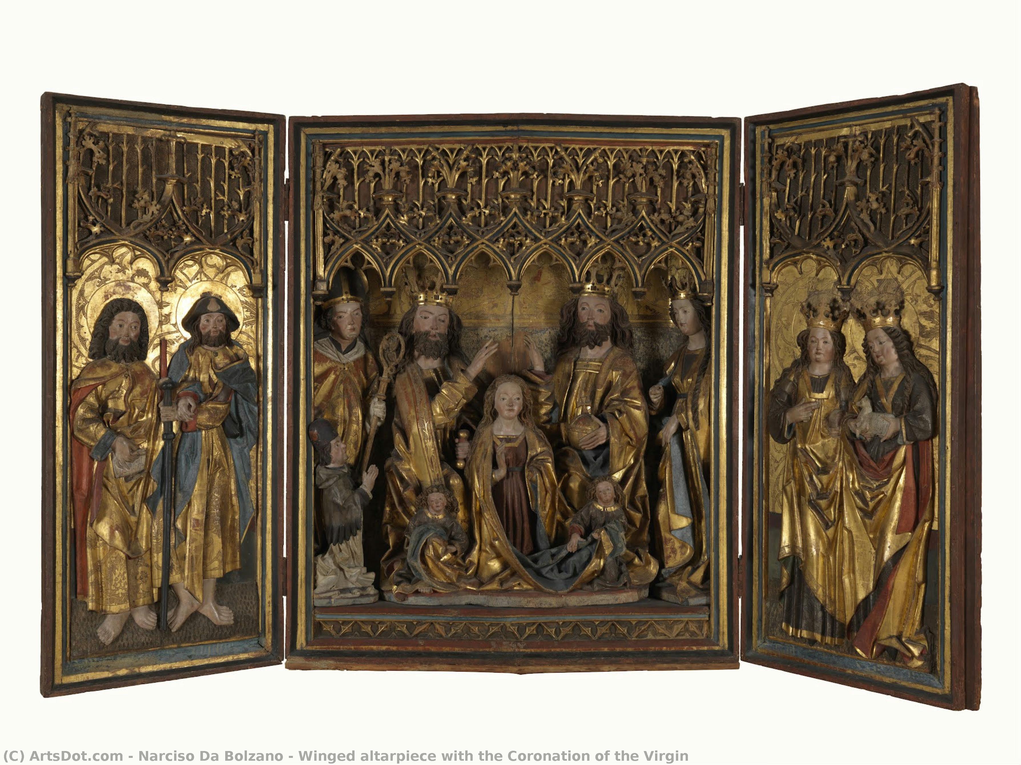 Winged Altarpiece With The Coronation Of The Virgin — Narciso Da Bolzano