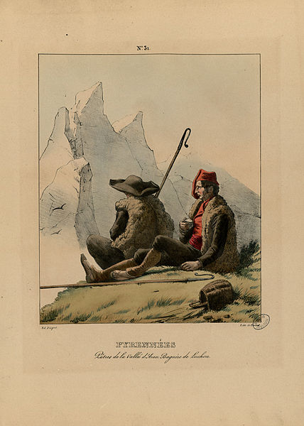 Shepherds Of The Aran Valley, Bagnère Luchon — Edouard Pingret
