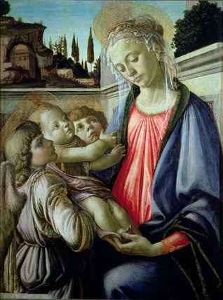 María Y Niño Con Ángeles — Sandro Botticelli