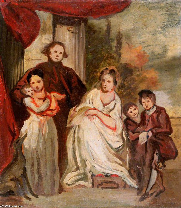 Portrait Of A Gentleman, His Wife And Children — James Northcote