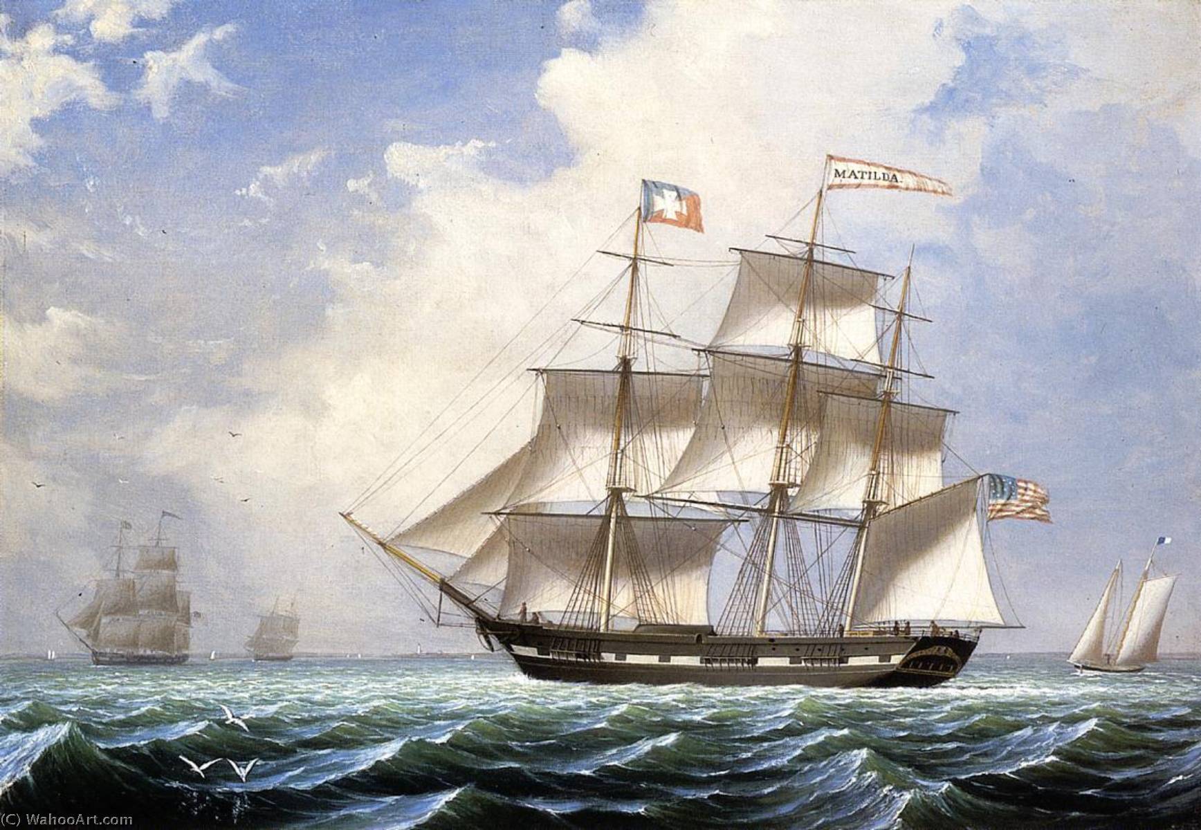 The 'matilda' Under Sail — Fitz Henry Lane