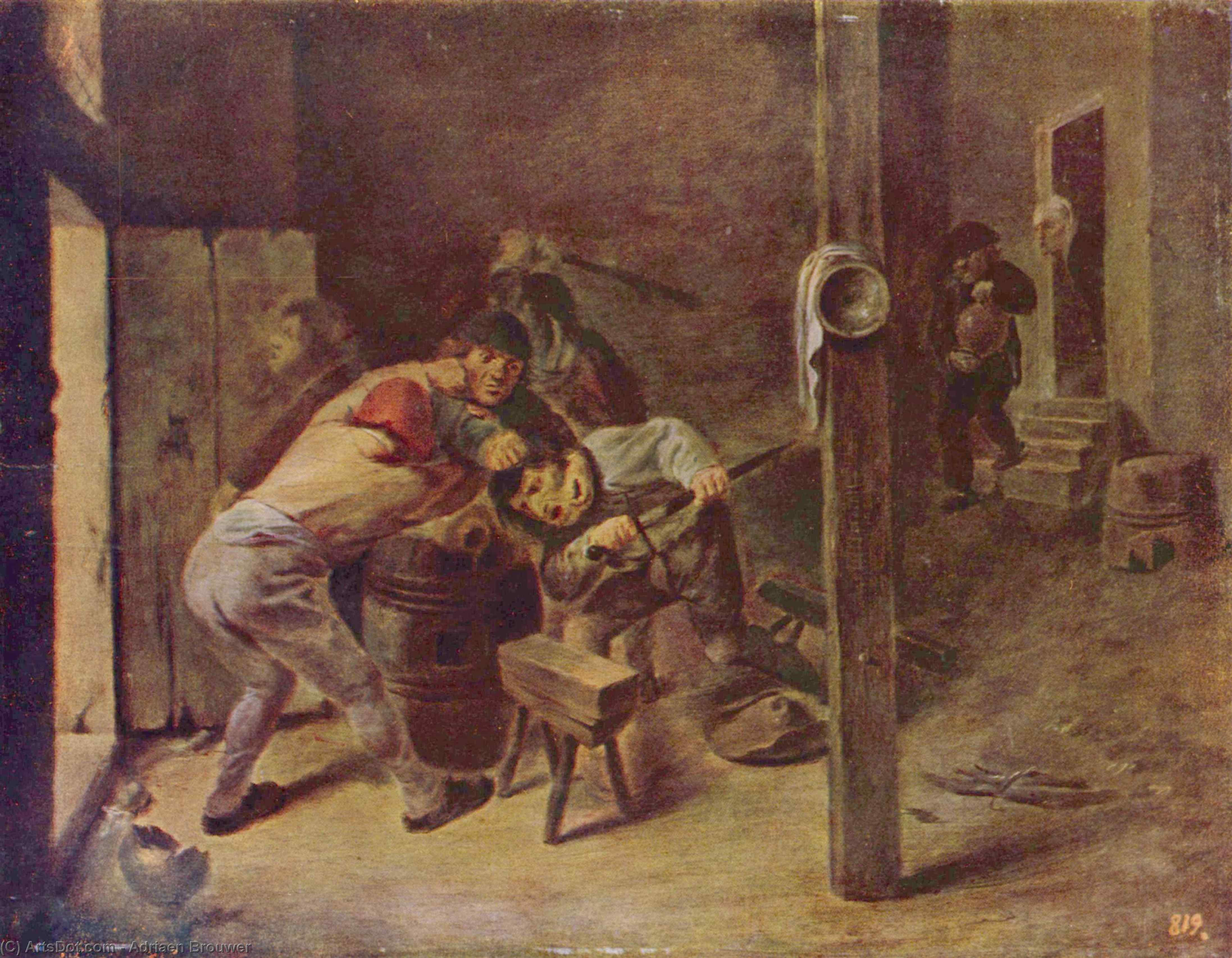 Brawling Peasants — Adriaen Brouwer