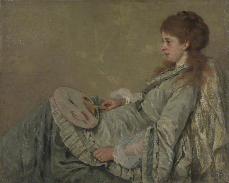 Portrait Of The Artist's Wife — Otto Scholderer