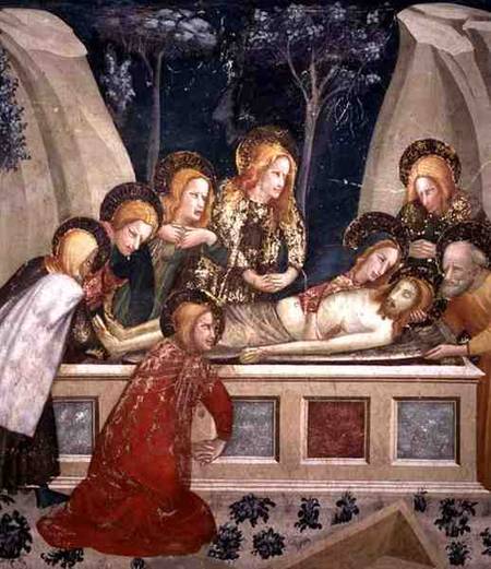 Jesus In The Tomb With The Apostles And His Mother — Ferrer Bassa