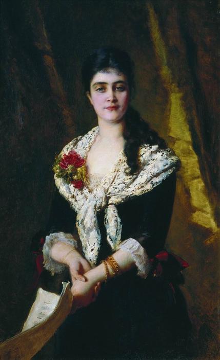 Portrait Of Russian Opera Singer Sandra Panaeva — Konstantin Yegorovich Makovsky