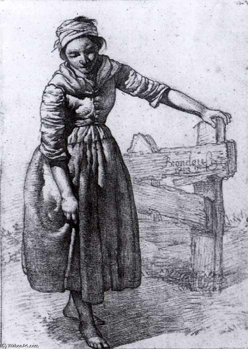 Girl Standing By A Fence — Albertus Brondgeest
