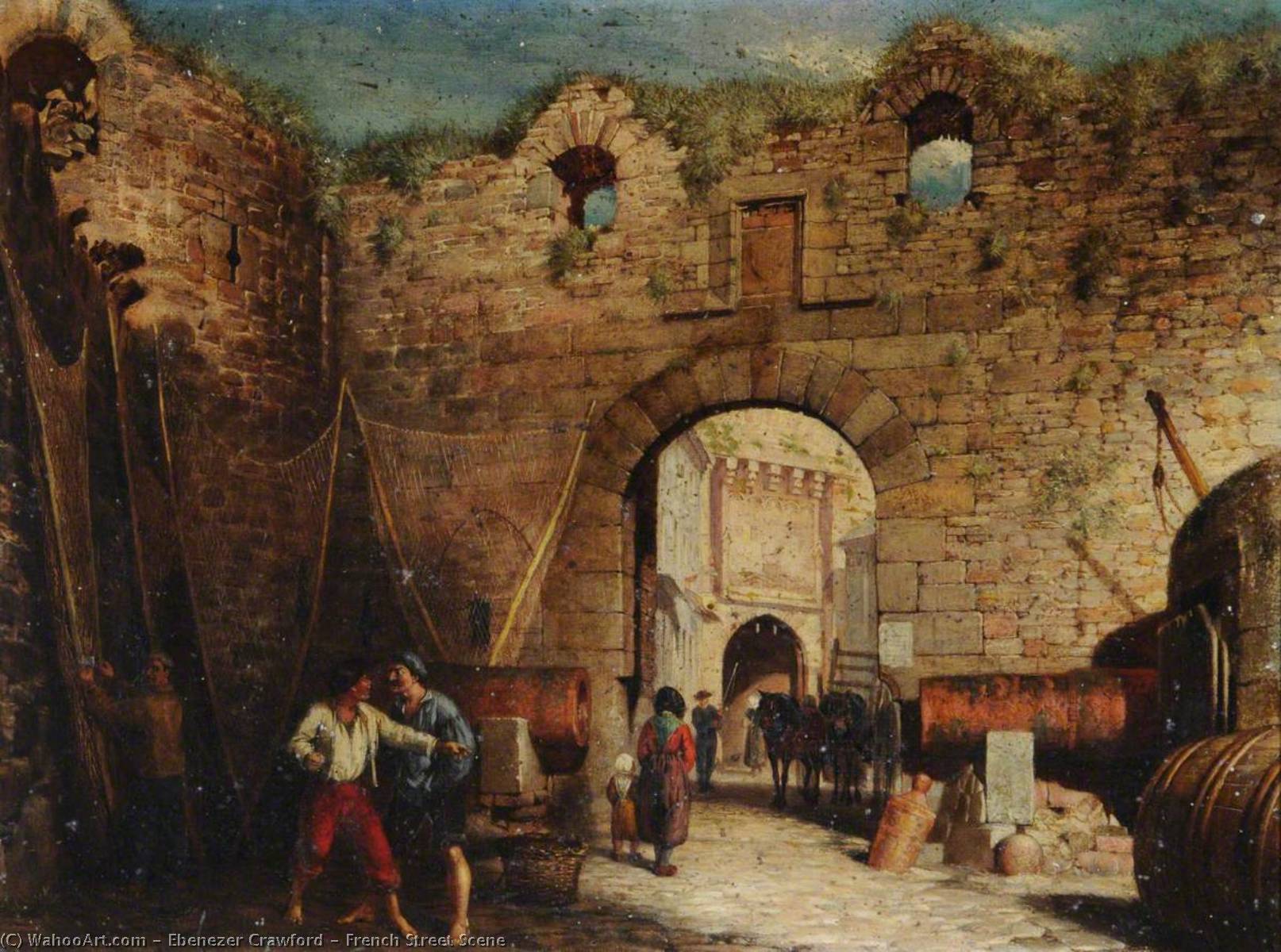 French Street Scene — Ebenezer Crawford