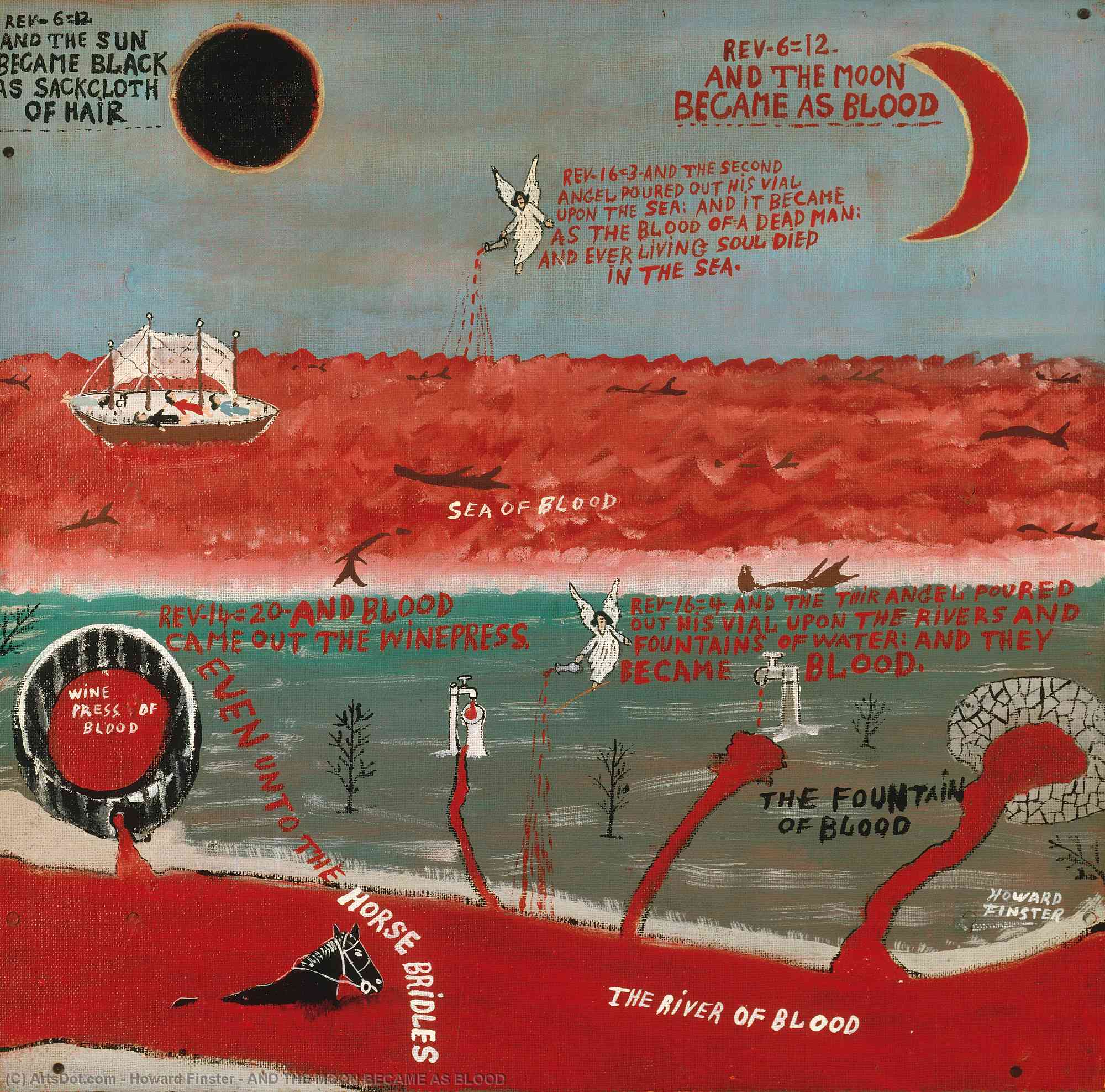 And The Moon Became As Blood — Howard Finster