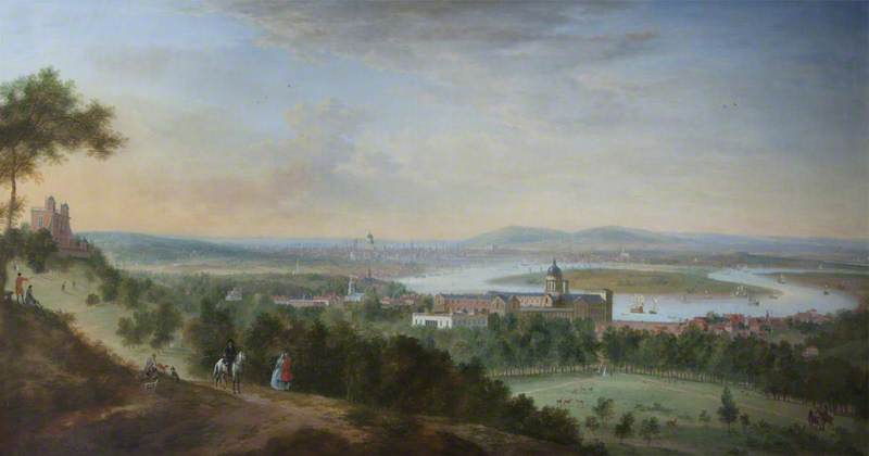 Panoramic View Of Greenwich, The Thames, And London, From The East (one Tree Hill) — Robert Griffier