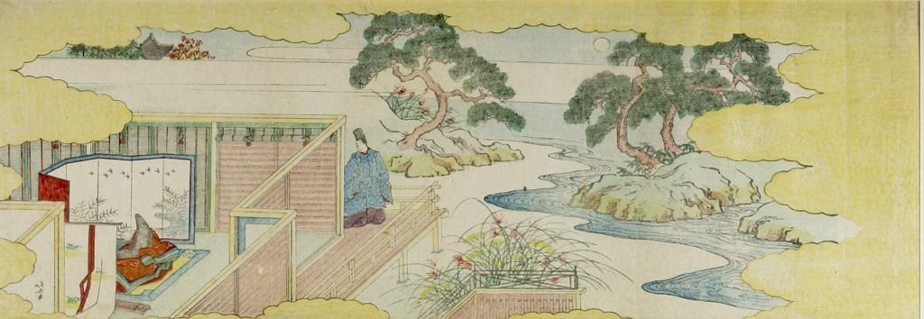 Hofadl Stehend Vor Dem Zimmer Einer Frau — Katsushika Hokusai