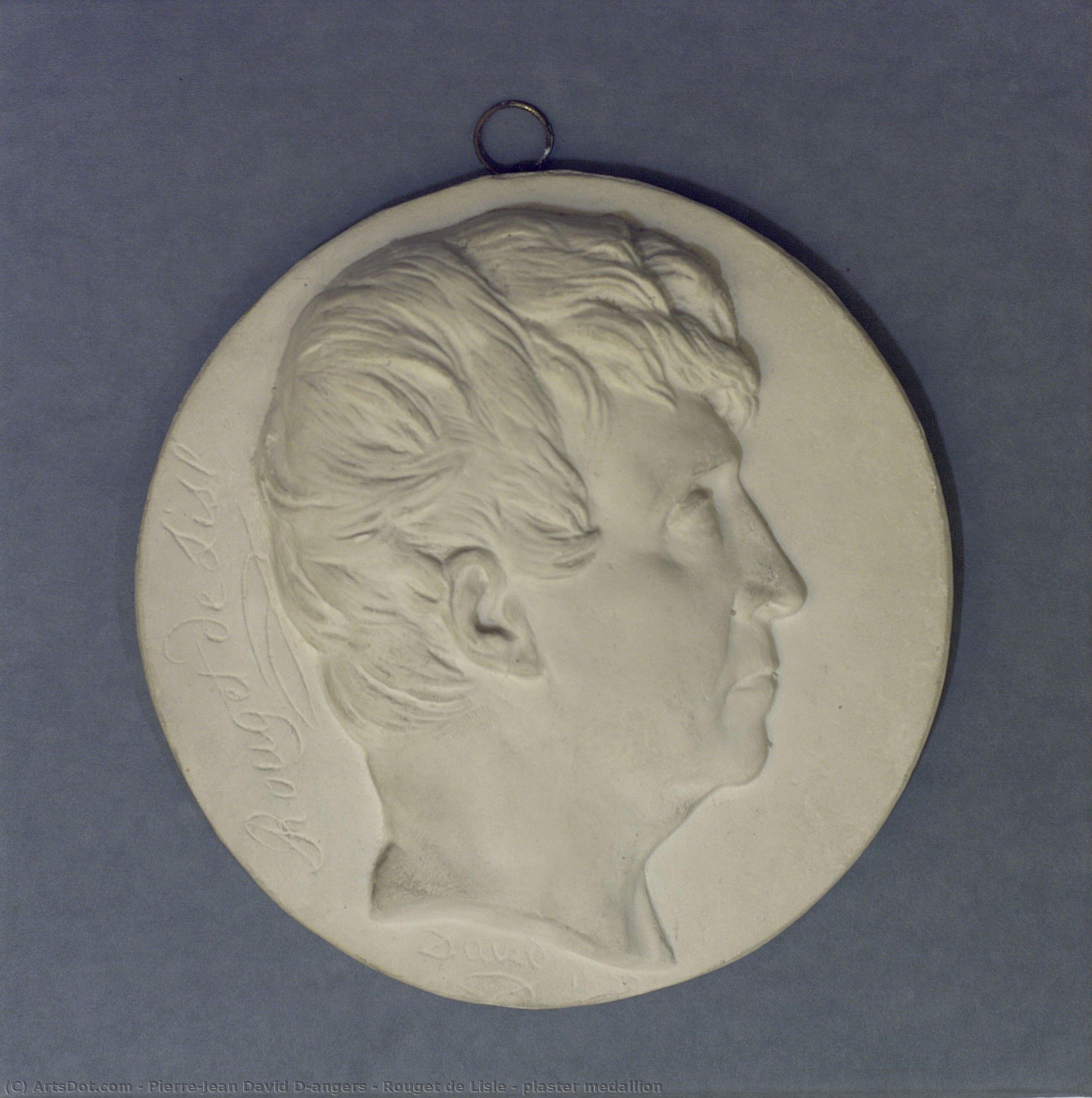 Rouget De Lisle : Plaster Medallion — Pierre-jean David D'angers