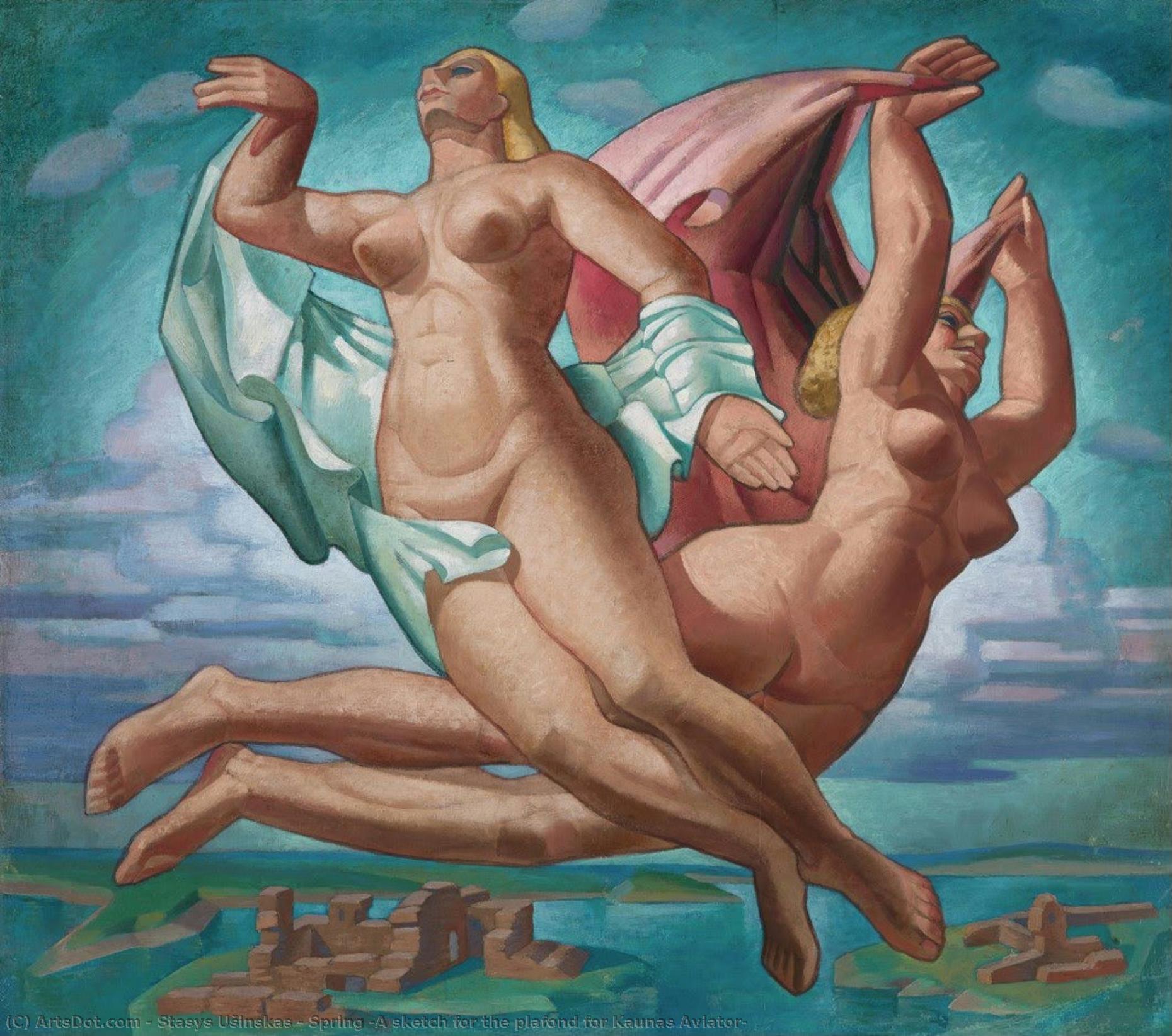 Spring (a Sketch For The Plafond For Kaunas Aviator — Stasys Ušinskas