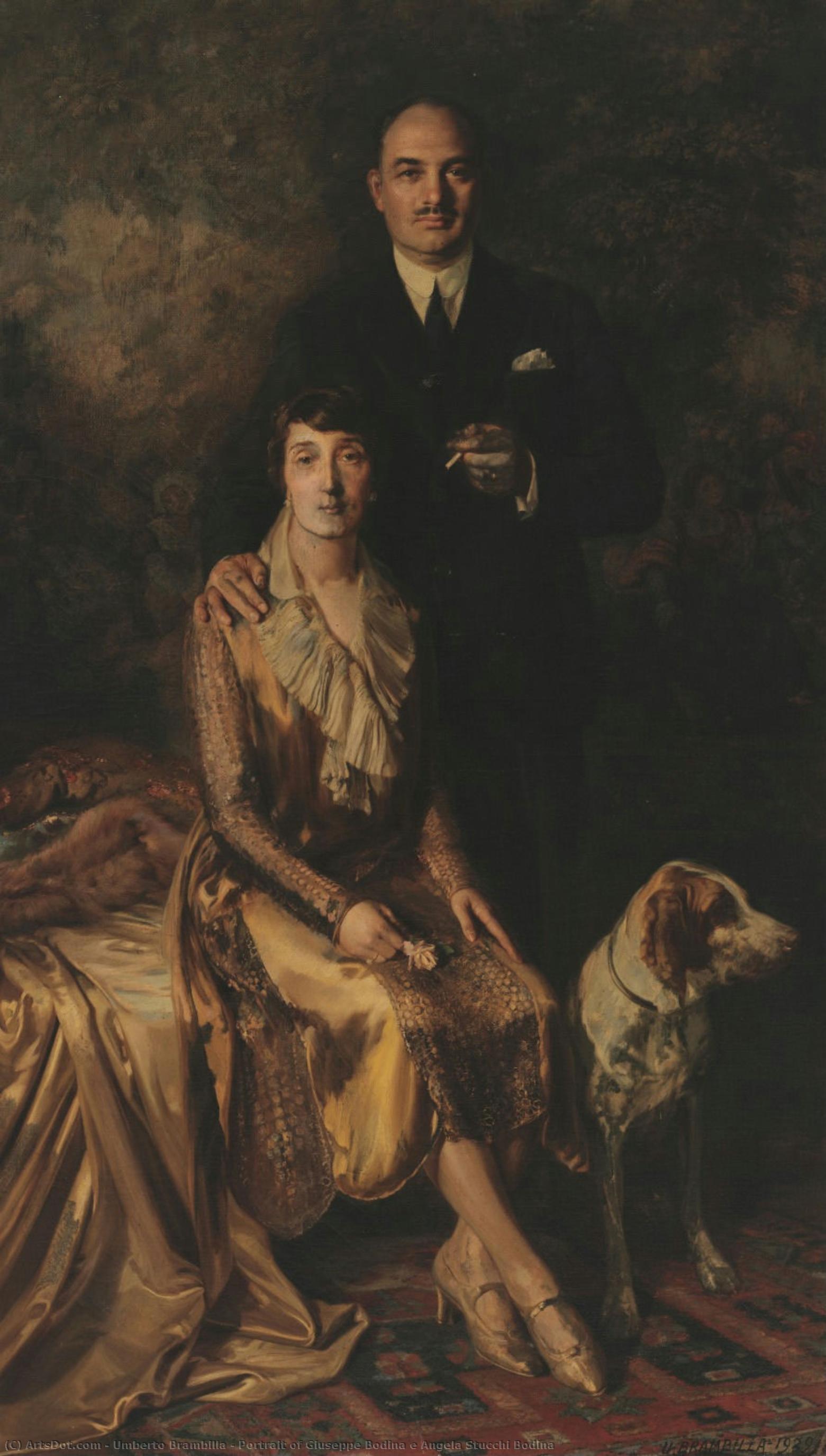 Portrait Of Giuseppe Bodina E Angela Stucchi Bodina — Umberto Brambilla