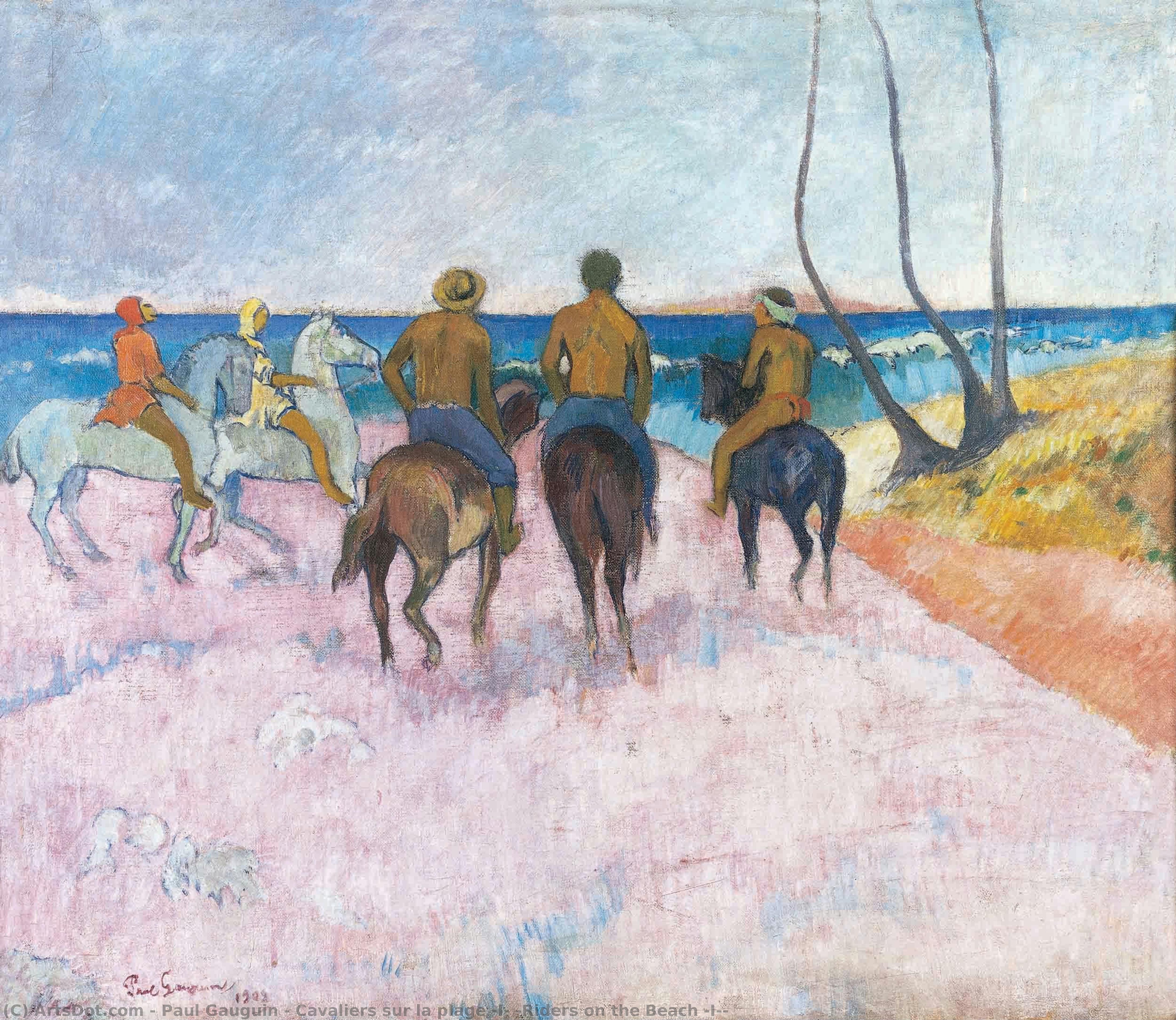 Cavaliers Sur La Plage (i) (riders On The Beach (i)) — Eugène Henri Paul Gauguin