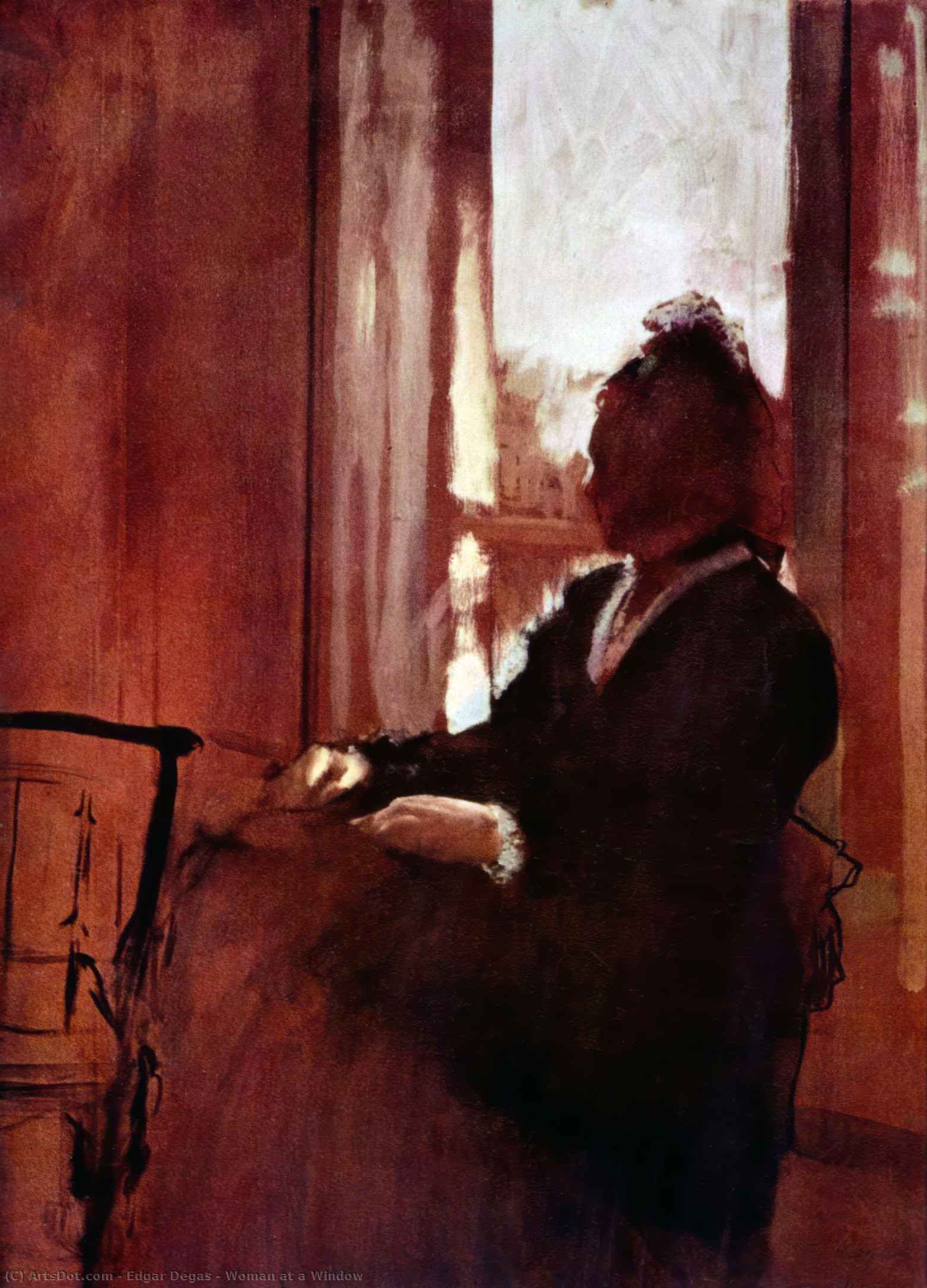 Woman At A Window — Edgar Degas