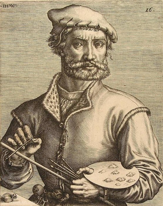 Portrait Of Pieter Coecke Van Aelst [detail] — Hieronymus Wierix