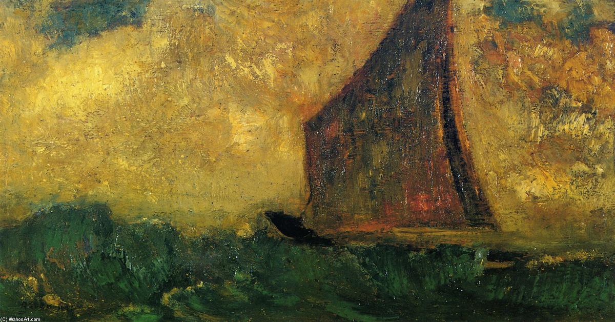 The Mysterious Boat — Odilon Redon