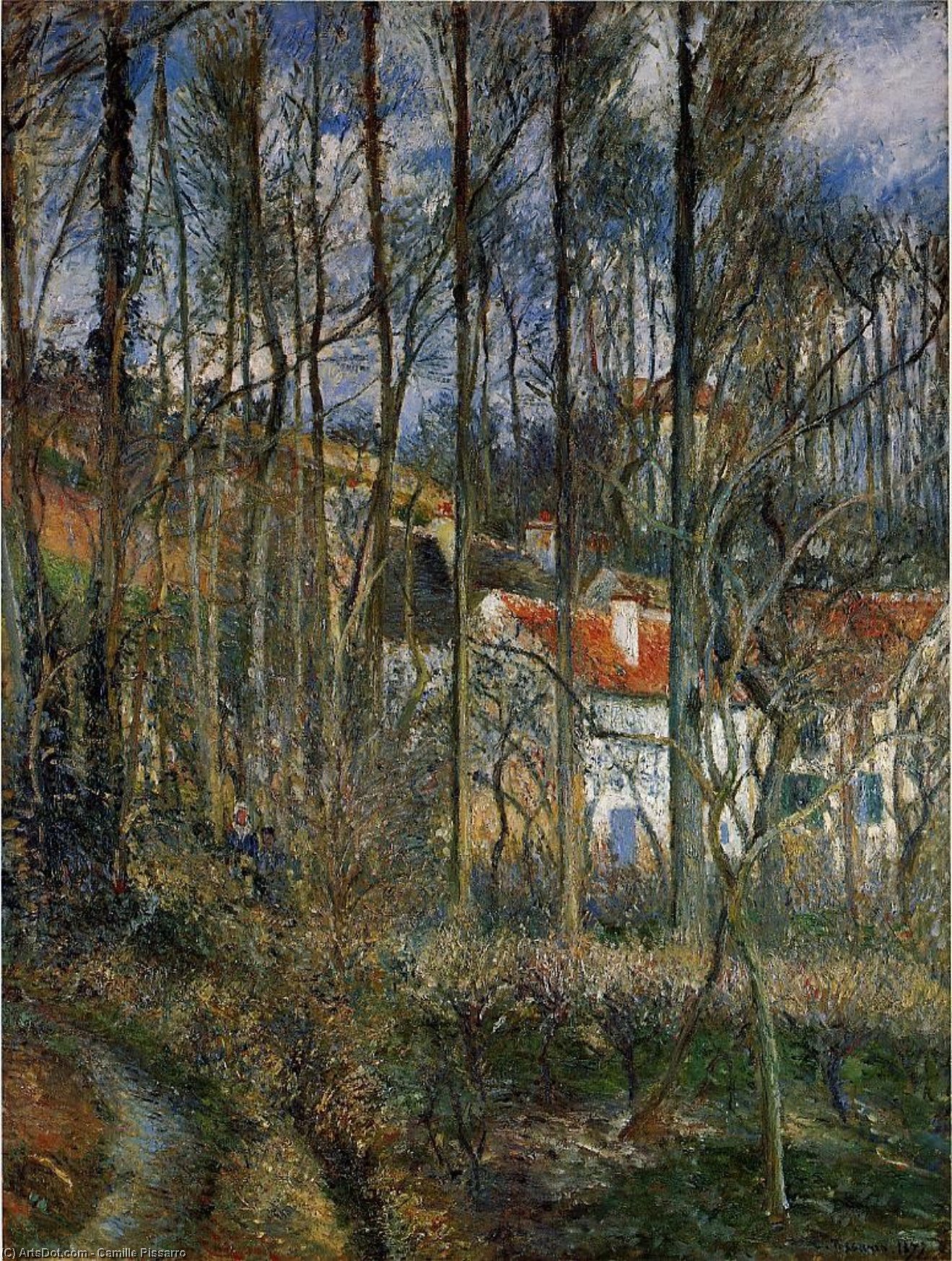 The Cote Des Boeurs At L'hermitage, Near Pontoise — ピサロ
